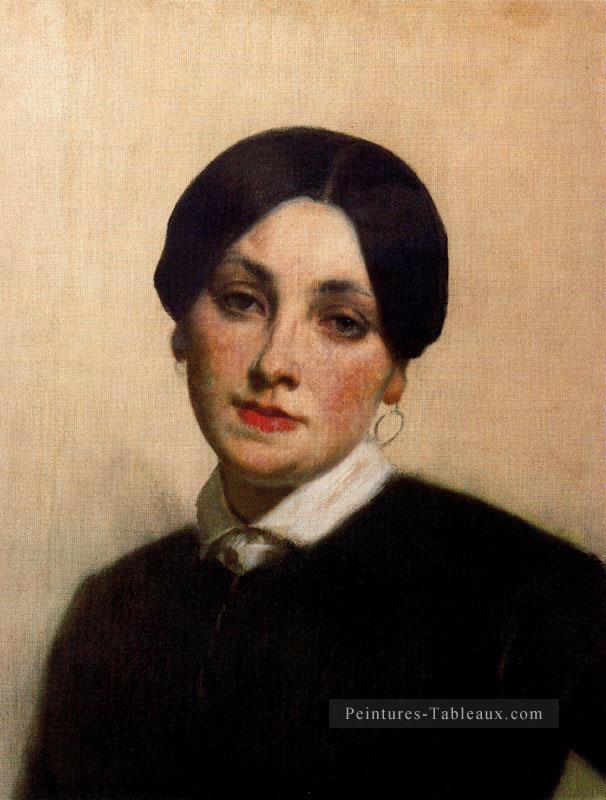 portrait de mademoiselle florentin figure peintre Thomas Couture Peintures à l'huile